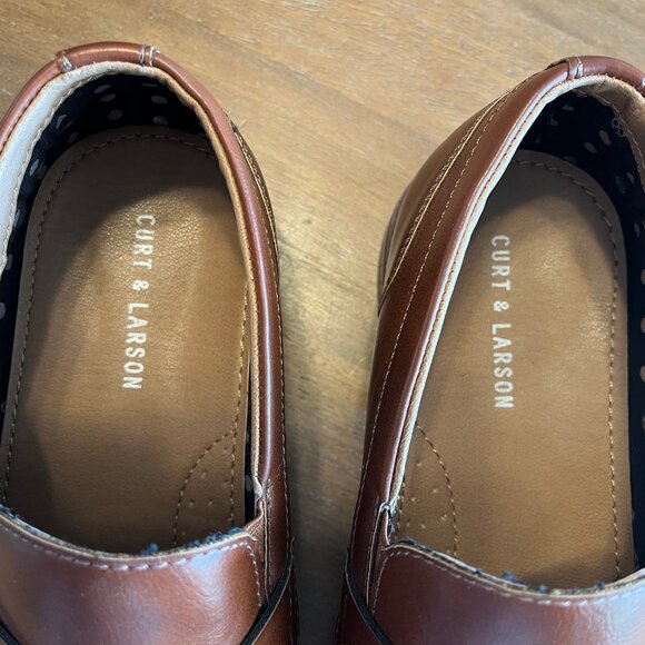 Curt & Larson Shoes Men US 11 M Brown Lyon Santos‎ Casual Slip On Loafers - Picture 7 of 9